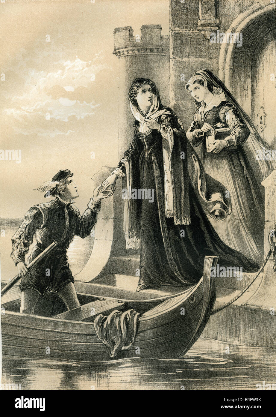 Mary Queen of Scots wurde im Jahre 1567 durch Sir William Douglas Glassin Turm von Loch Leven Castle inhaftiert. Sie entkam am 2 Mai 1568 mit Hilfe seines jüngsten Sohnes, sondern erst nach sexualisierten ihre Zwillingssöhne und Unterzeichnung Abdankung Papiere. Stockfoto