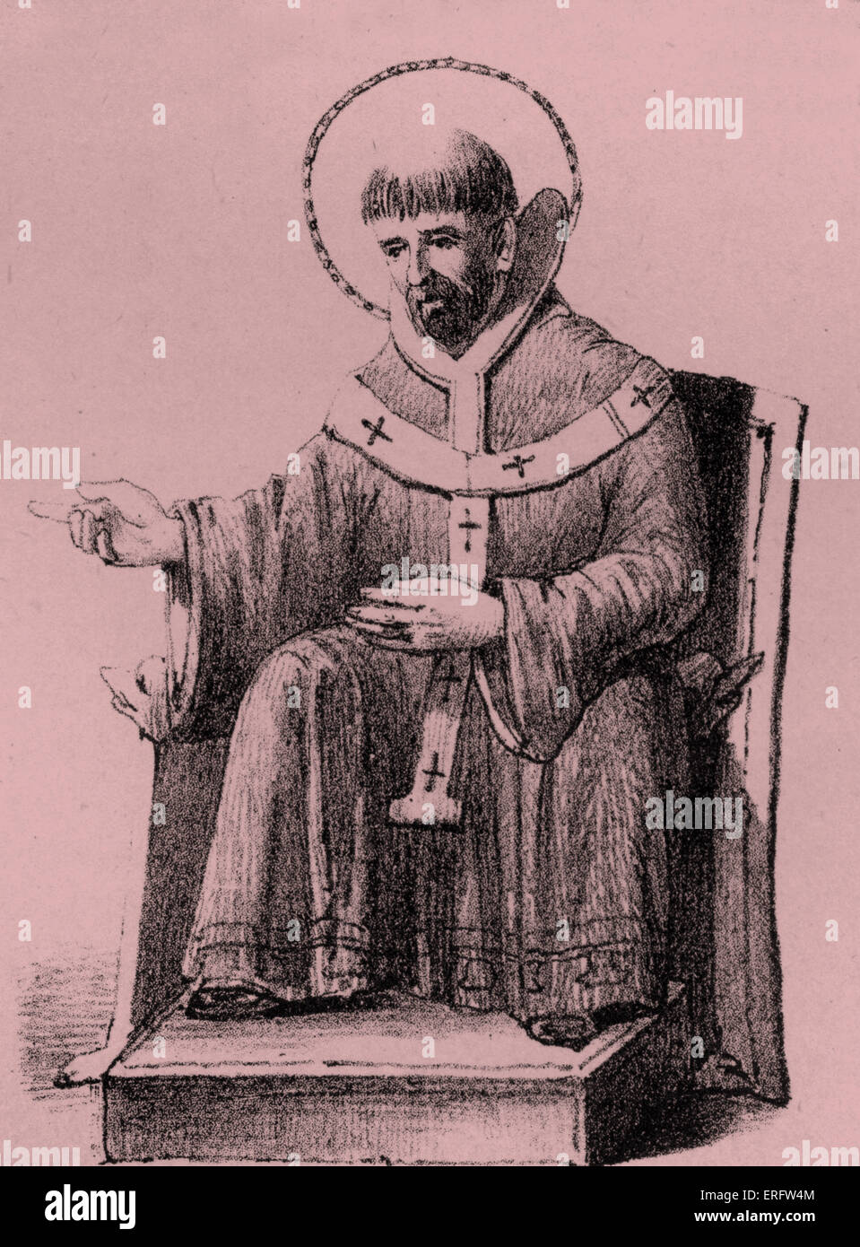 Augustinus (354-430), Bischof von Hippo, in Algerien, war ein Philosoph und Theologe. Stockfoto