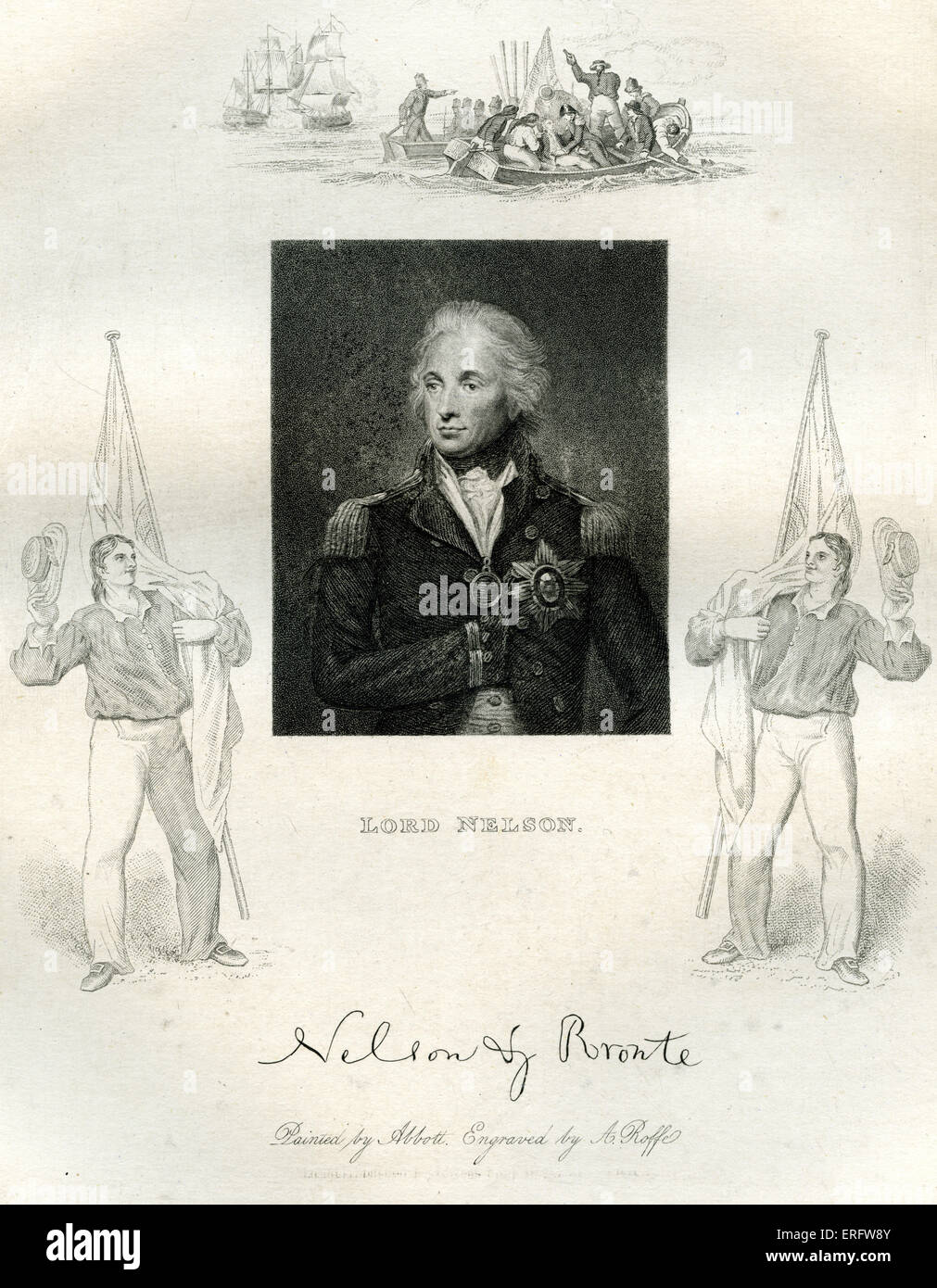 Lord Horatio Nelson, 1. Viscount Nelson (1758-1805) war ein britischer Admiral berühmt für seine Teilnahme an den napoleonischen Stockfoto