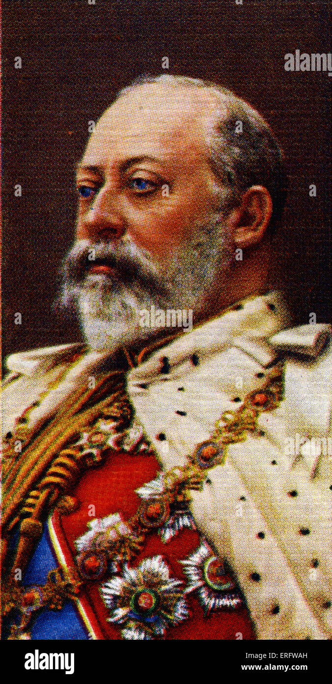 König Edward VII Porträt (Reigned 1901-1910). Edward VII war der Sohn von Königin Victoria und Prinz Albert. Von Stockfoto