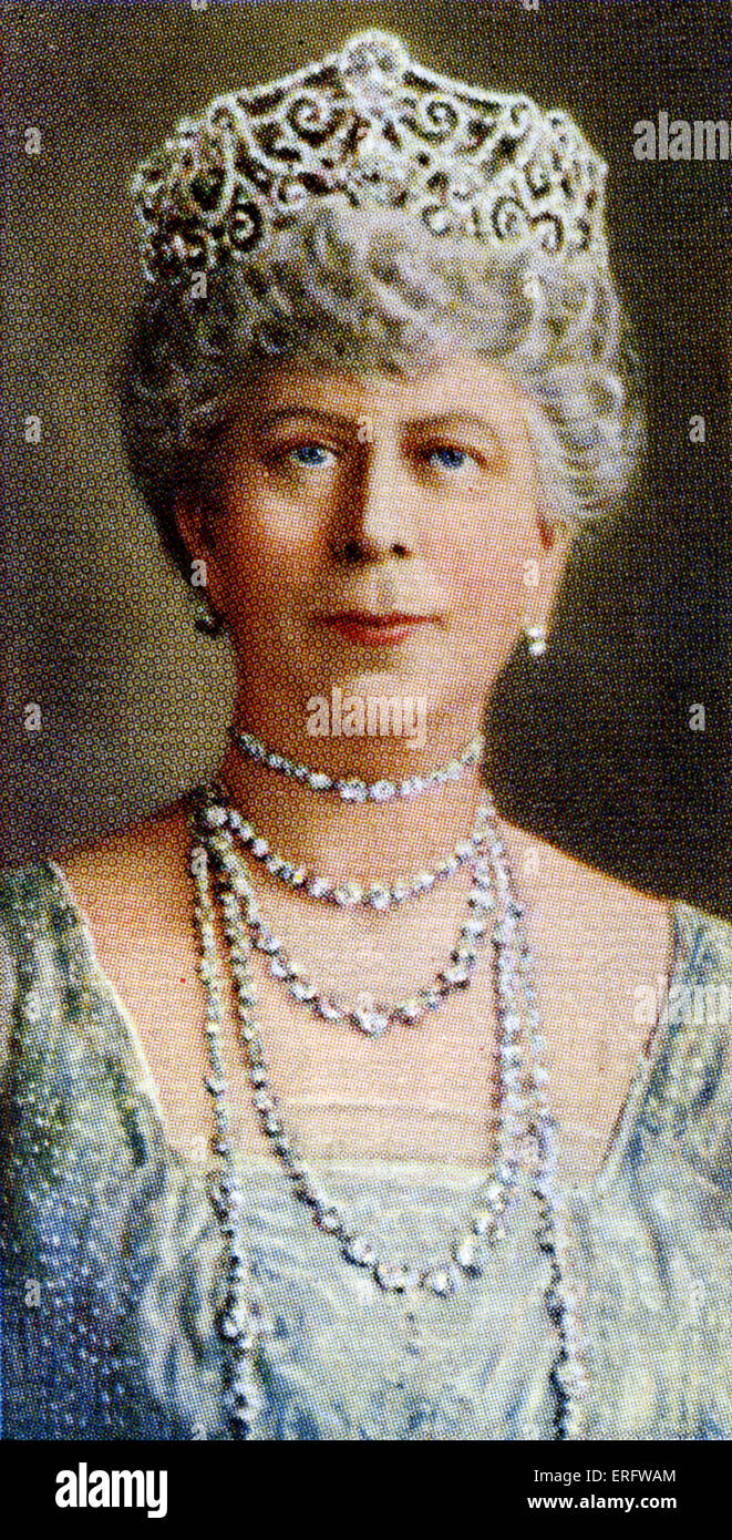 Queen Sie Mary von Teck Portrait (1867-1953). Queen Mary von Teck heiratete George V im Jahre 1893. Grundlage der von Zigarettenkarten des Spielers Stockfoto