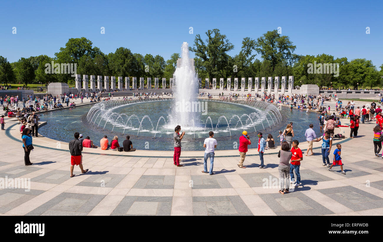 WASHINGTON, DC, USA - World War II Memorial an National Mall. Stockfoto