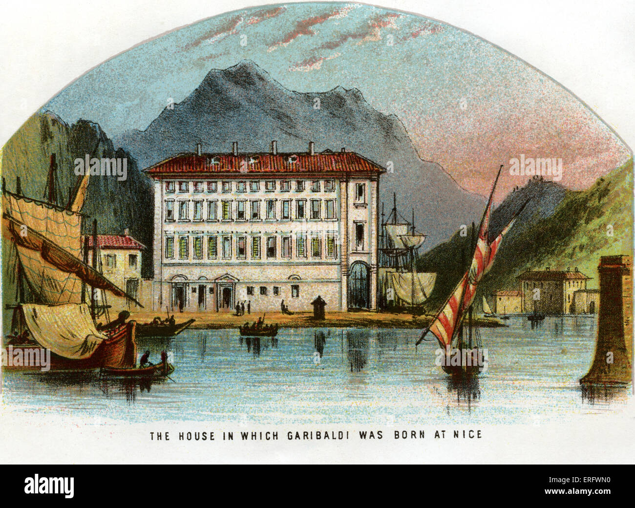 Guiseppe Garibaldi Geburtsort In Nizza Bildunterschrift Lautet Das Haus In Dem Garibaldi In Nizza Geboren Wurde Gg 4 Juli 1807 2 Juni Stockfotografie Alamy