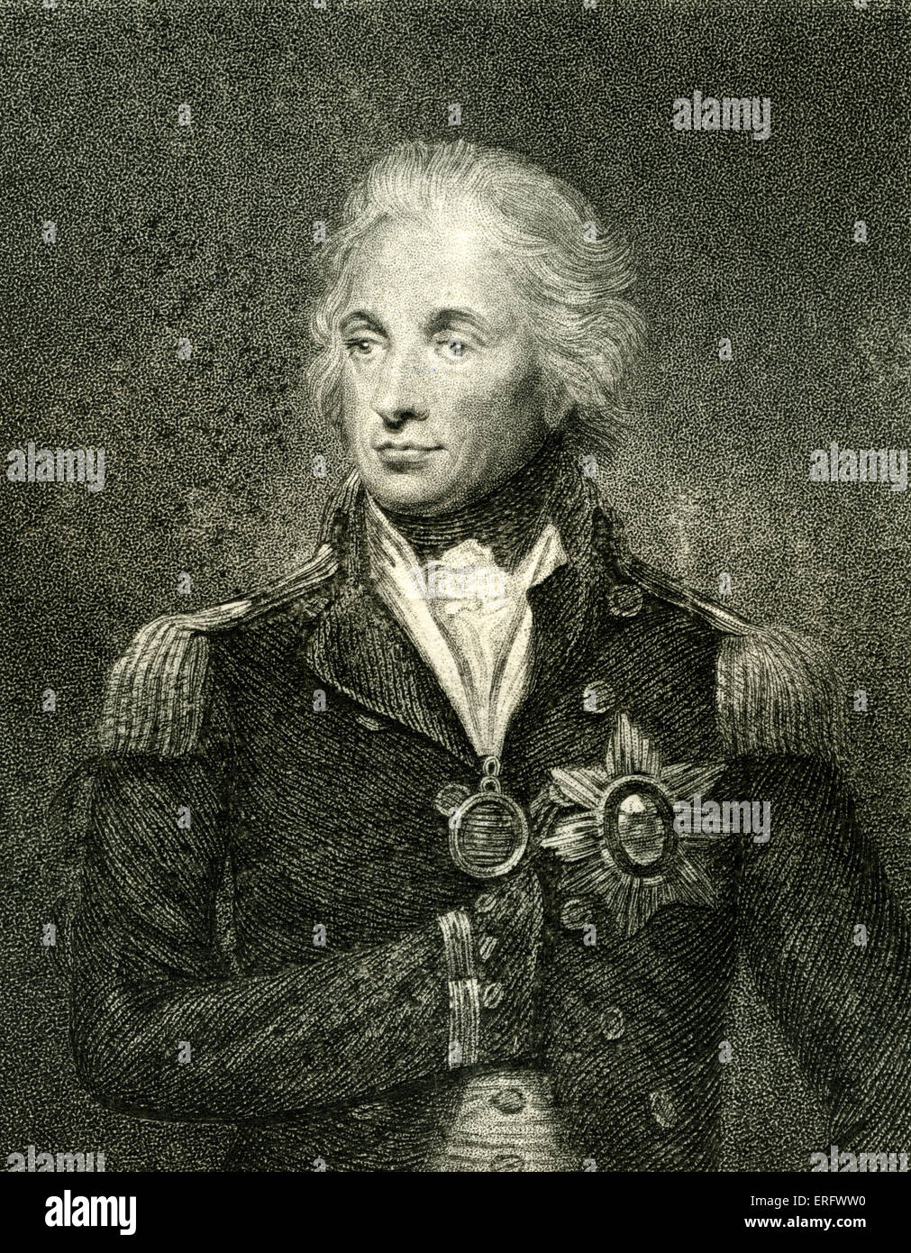 Lord Horatio Nelson, 1. Viscount Nelson (1758-1805) war ein britischer Admiral berühmt für seine Teilnahme an den napoleonischen Stockfoto