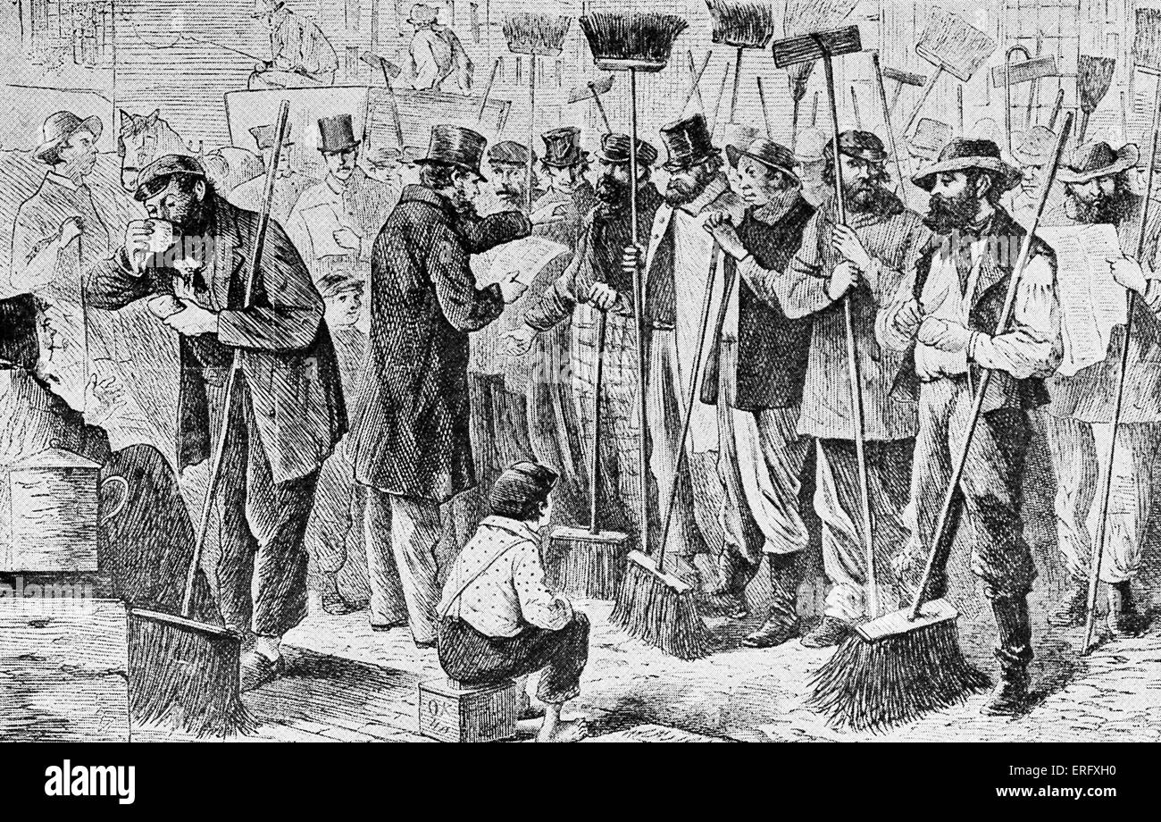 New York Taeger-Jahrhundert Straßenreinigung. American Illustration. Bildunterschrift lautet: "Appell der Straßenreinigung. Die gepflegte weiße Stockfoto