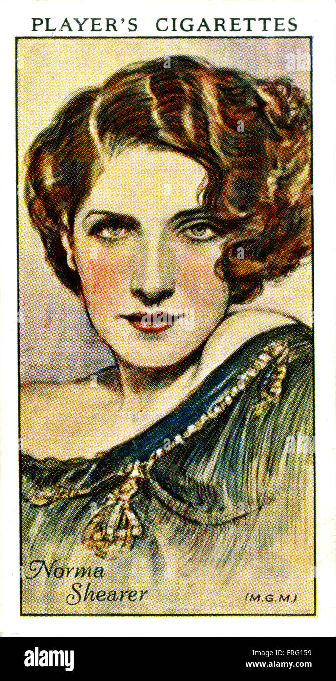 Edith Norma Shearer, kanadisch-amerikanische Schauspielerin. 10. August 1902 – 12. Juni 1983. (Zigarette Spielerkarte). Stockfoto