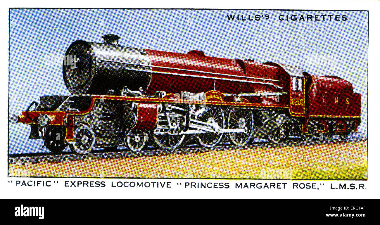 "Pacific" Express Lok 'Princess Margaret Rose'. London, Midland & Scottish Railway. Ca. 1930er Jahre. Anglo-schottischen Express 4-6-2 Stockfoto