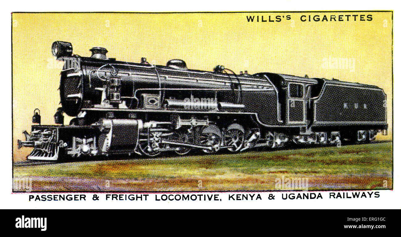 Kenia und Uganda Lokomotive. der 1930er Jahre. Personen- und Güterverkehr Lokomotive über Kenia und Uganda Railways. Ein 2-8-2 Darlington Stockfoto