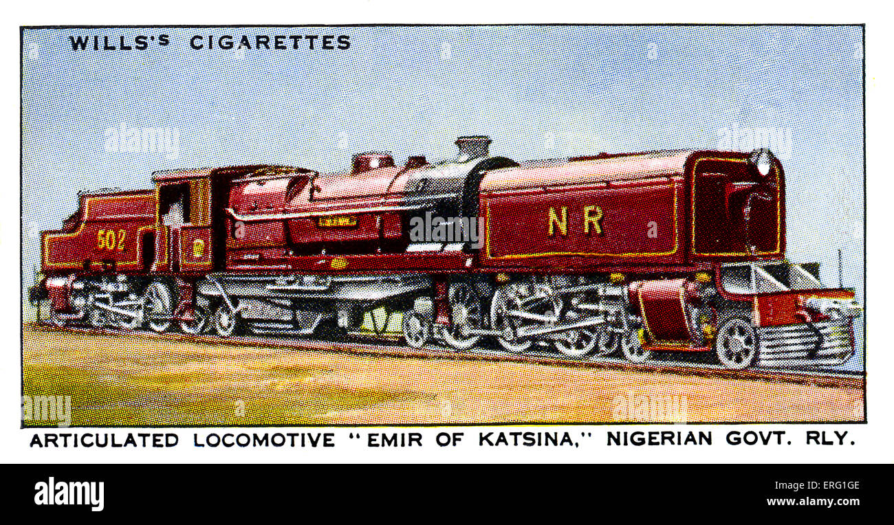 "Emir von Katsina" Lokomotive. 1930er Jahren gegliederte Lokomotive auf die nigerianische Regierung Eisenbahn. Benannt nach einem Nigerianer Chef. Stockfoto