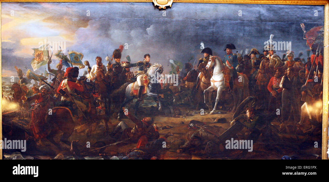 Bataille d' Austerlitz Gagnee Par l ' Empereur Napoleon 2 Dezember 1805 Stockfoto