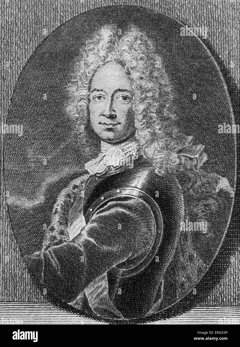 Friedrich Wilhelm von Grumbkow, preußischer Feldherr und Staatsmann 4. Oktober 1678 - 18. März 1739. Stockfoto