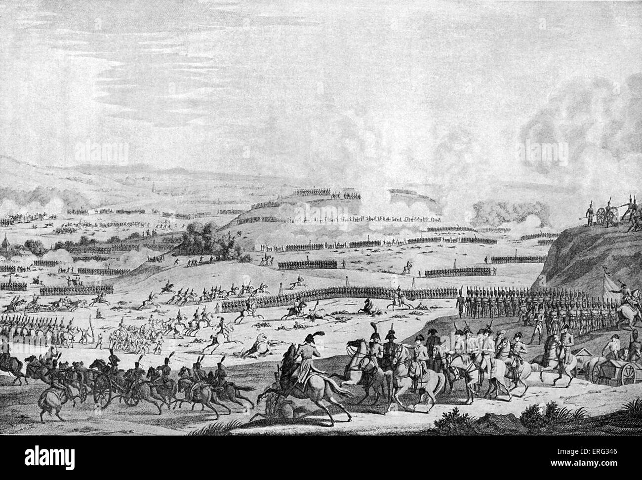 Die Schlacht von Jena zwischen französischen und preußischen Truppen während der napoleonischen Kriege, 14. Oktober 1806.  Napoleon Bonaparte Französisch Stockfoto