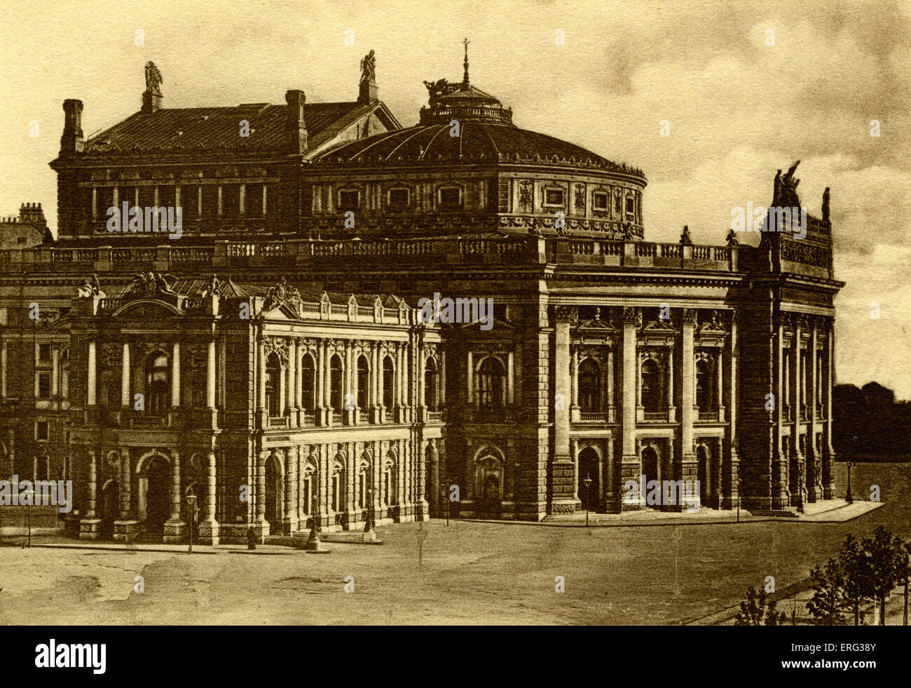 Am Wiener Burgtheater (Hoftheater) 14. März 1741 errichtet. Stockfoto