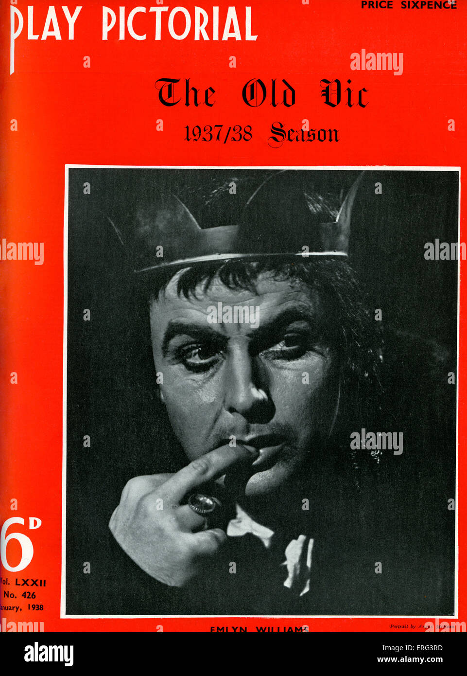 Emlyn Williams spielt die Titelrolle in William Shakespeares "Richard III", Tyrone Guthrie der Produktion am Old Vic, Stockfoto