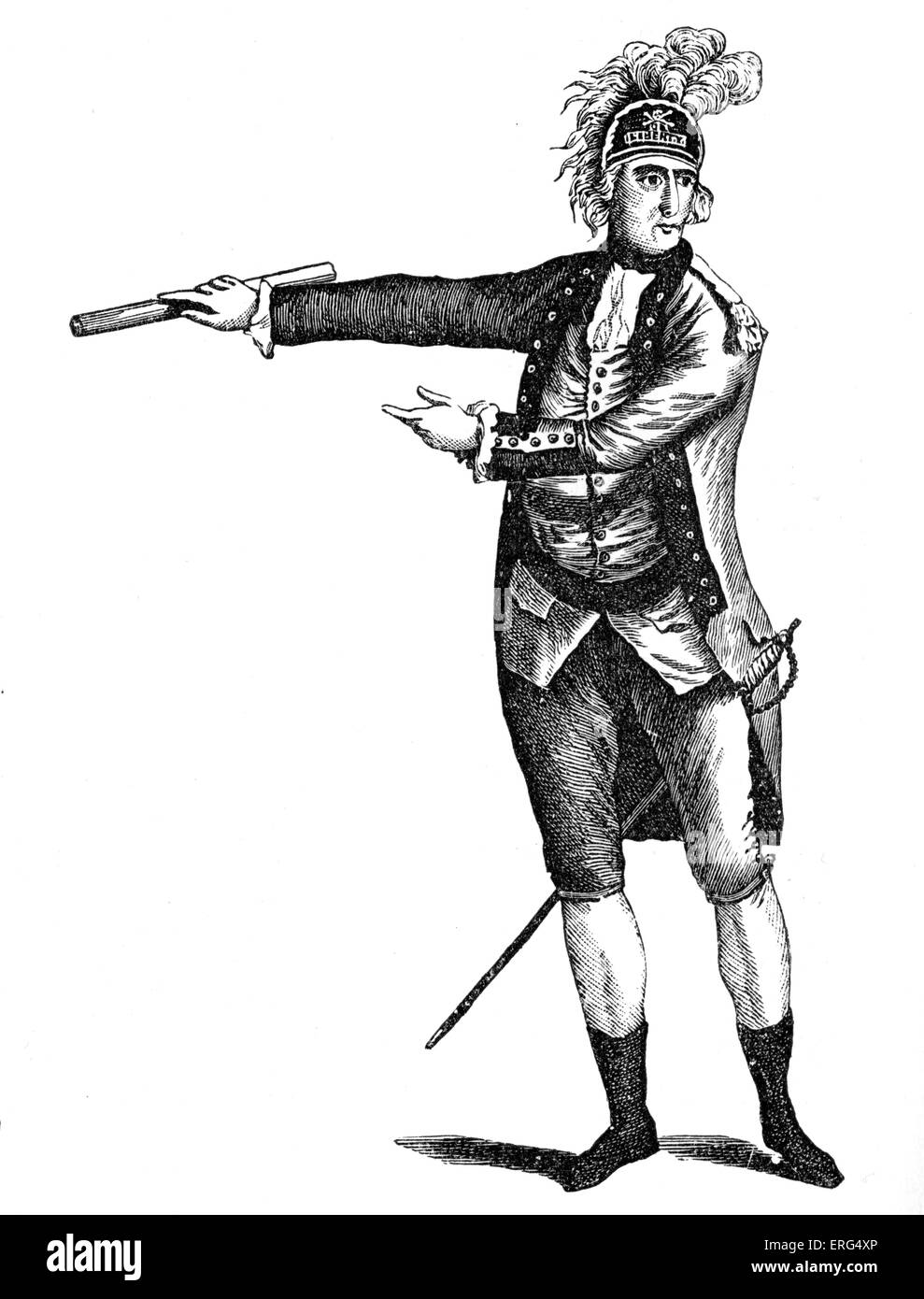 US-amerikanischer General. Von E. Barnard "History of England" 1790 Stockfoto