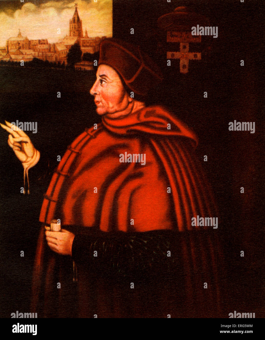 Thomas Wolsey, englischer Staatsmann und Kardinal der römisch-katholischen Kirche, 1471 oder 1475? -29 November 1530.  Ölgemälde Stockfoto