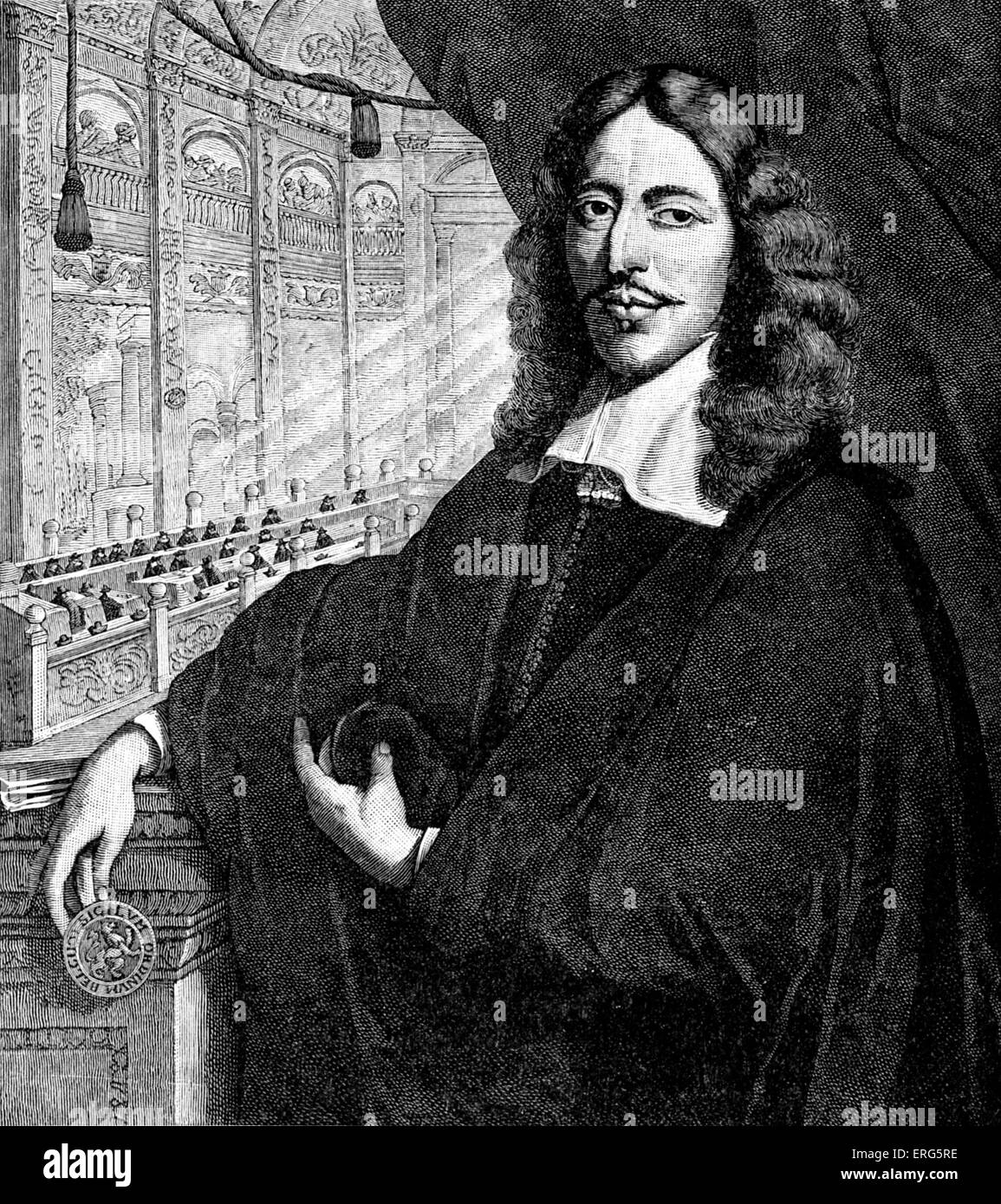 Johan de Witt, aus einem Kupferstich von Lambert Visher. Unter der Linie europäische Staatsmänner des 17. Jahrhunderts. Als Stadtrat Stockfoto