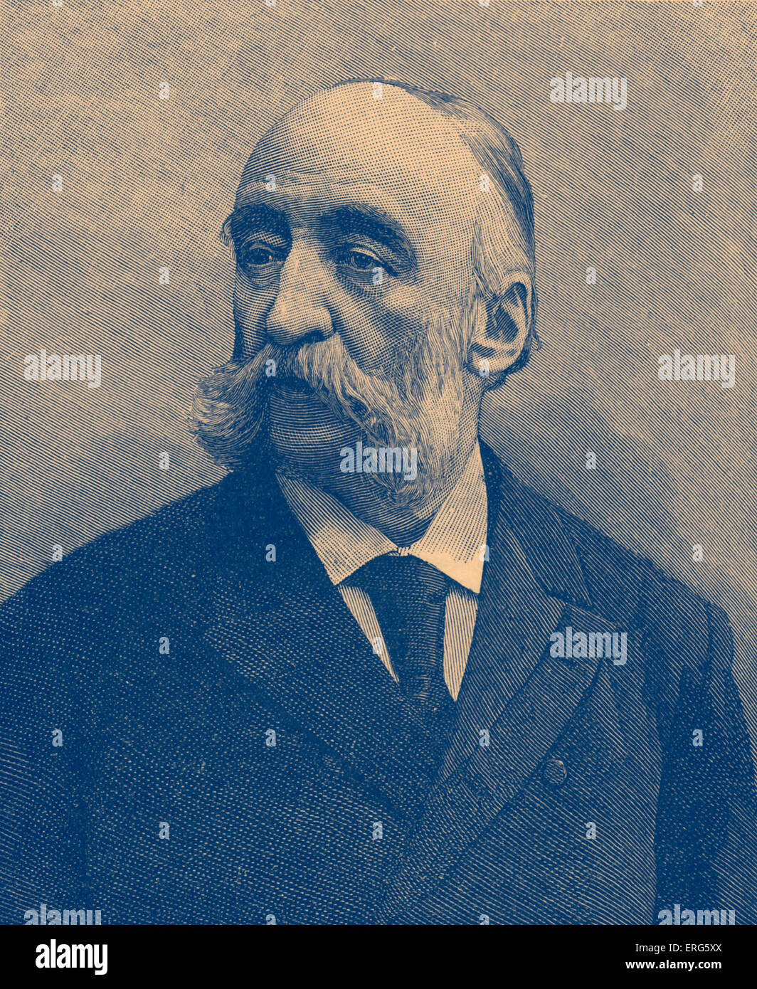 Jules Ferry nach Foto von Charles Orgereau.JF: französischer Staatsmann und Republikaner, Förderer des Laizismus und Kolonial Stockfoto