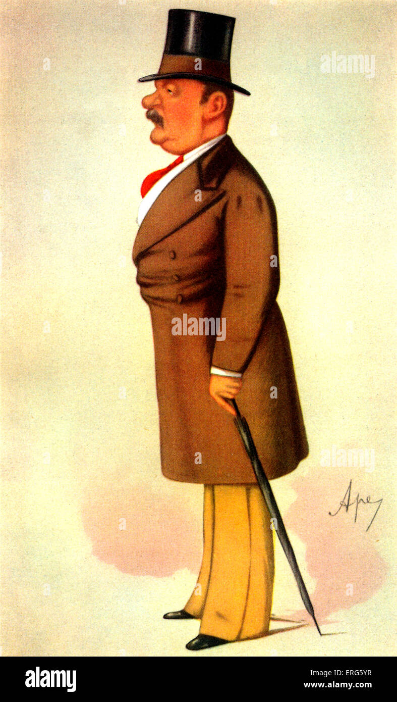 George Augustus Sala - englischer Journalist (24. November 1828 – 8. Dezember 1895). Farbige Karikatur von Ape von Vanity Fair Stockfoto