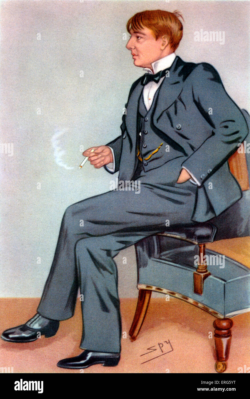 Alfred Harmsworth, 1. Viscount Northcliffe - britischer Verleger, (15. Juli 1865 – 14. August 1922). Farbige Karikatur von Spy Stockfoto