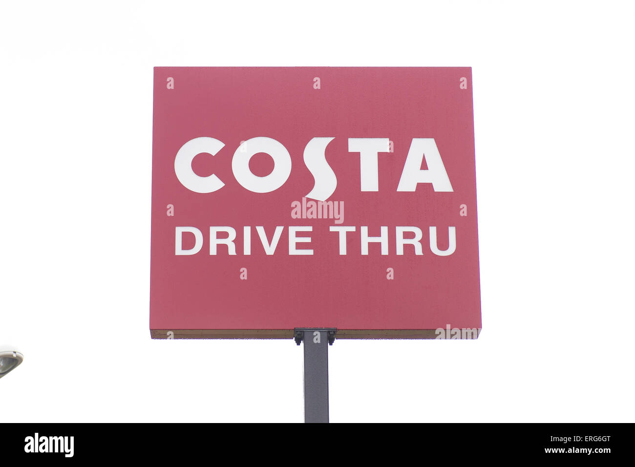 Costa Coffee fahren durch Zeichen. Stockfoto