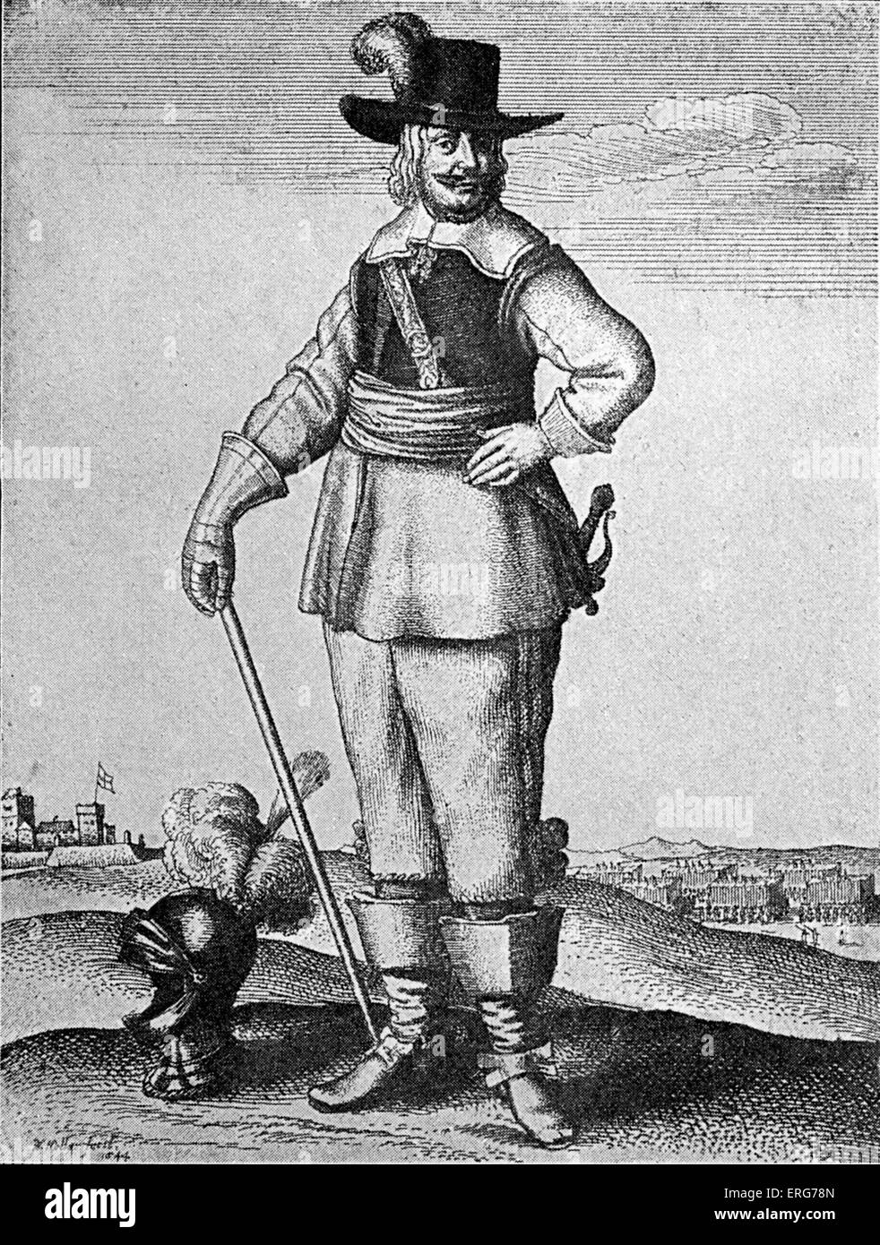 Robert Devereux, 3. Earl of Essex, nach einem 1644 Kupferstich von Václav Hollar. RD: Erste Führer der parlamentarischen Armee Stockfoto