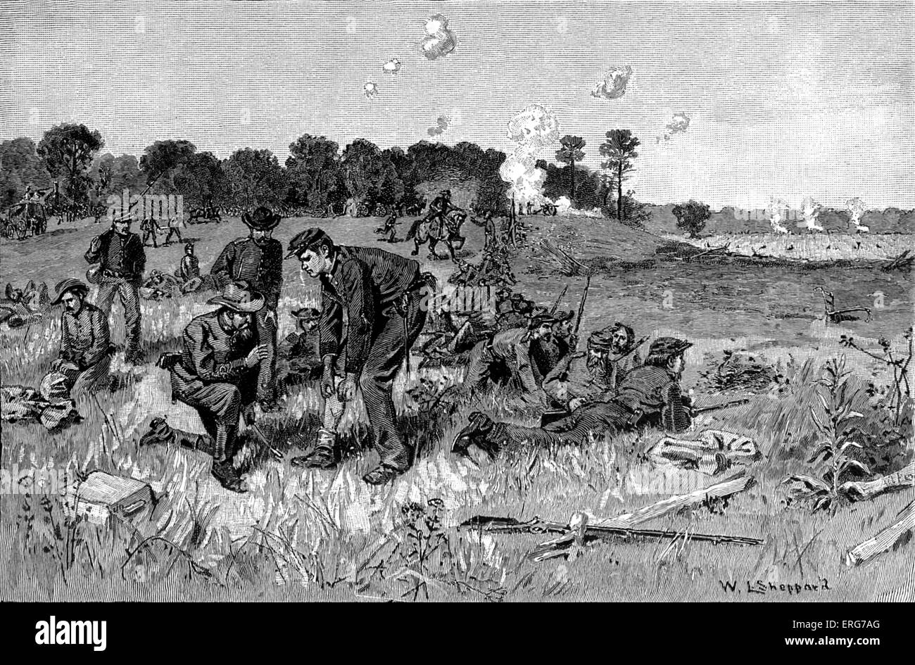 Konföderierten Schlange Aufträge in der Wildnis von W. L. Sheppard. Die Schlacht in der Wilderness, gekämpft zwischen 5 und 7 Mai Stockfoto