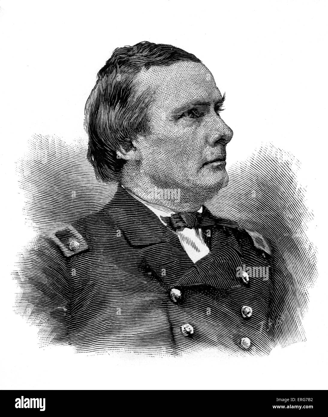Hinterer Admiral James Edward Jouett, nach einem Foto. US-amerikanischer Marineoffizier, 7. Februar 1826 – 30. September 1902. Amerikanische Stockfoto