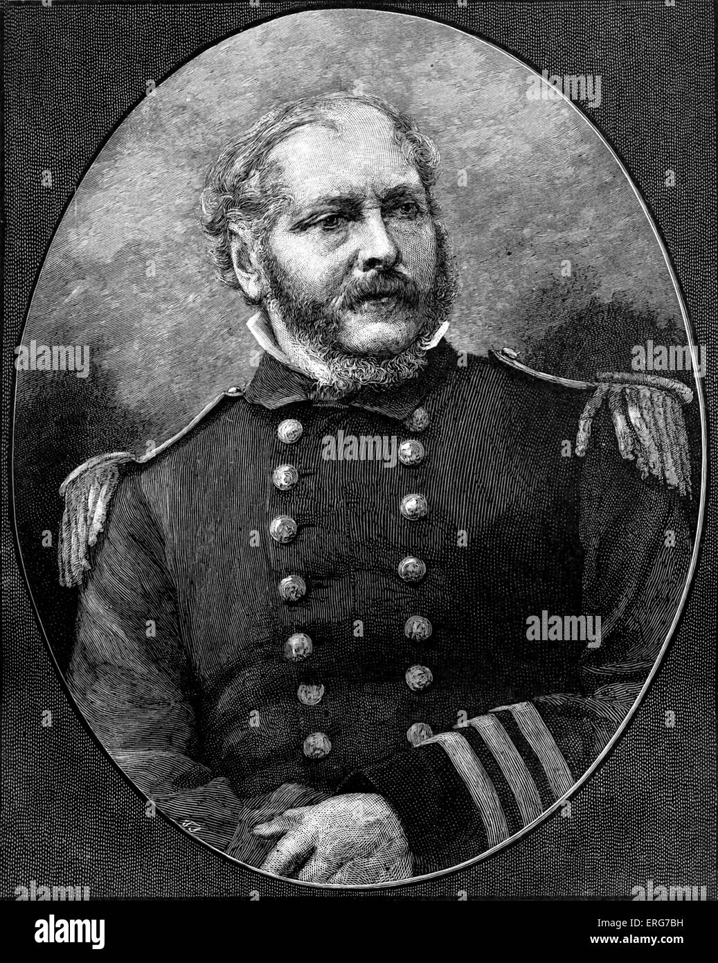 Konteradmiral John Ancrum Winslow, Offizier der United States Navy und Kapitän der USS Kearsage während der American Civil Stockfoto