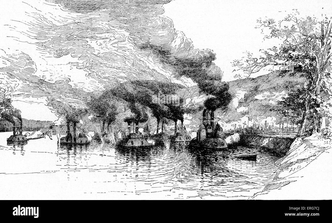 Die Schlacht von Grand Golf, 29. / 30. April, 1863, während Amerikanischer Bürgerkrieg durch Frank H Schell & Thomas Hogan. Die Schlacht-Säge ein Stockfoto
