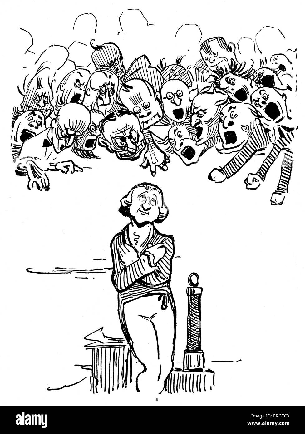 Sir Humphrey Davy durch Gilbert Keith Chesterton. Die begleitende Vers liest "Sir Humphrey Davy / gar Soße. Er lebte in dem Odium / Natrium entdeckt zu haben ". HD: Britische Chemiker und Erfinder, 17. Dezember 1778 – 29. Mai 1829. GKC: Englischer Schriftsteller und Illustrator, 29. Mai 1874 – 14. Juni 1936. Stockfoto