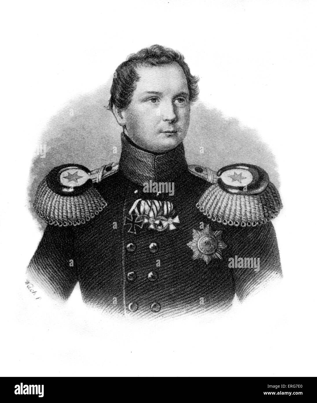 Friedrich Wilhelm IV. von Preußen - Porträt. König von Preußen von 1840-1861, 1795-1861. Liszt-Verbindung. Stockfoto