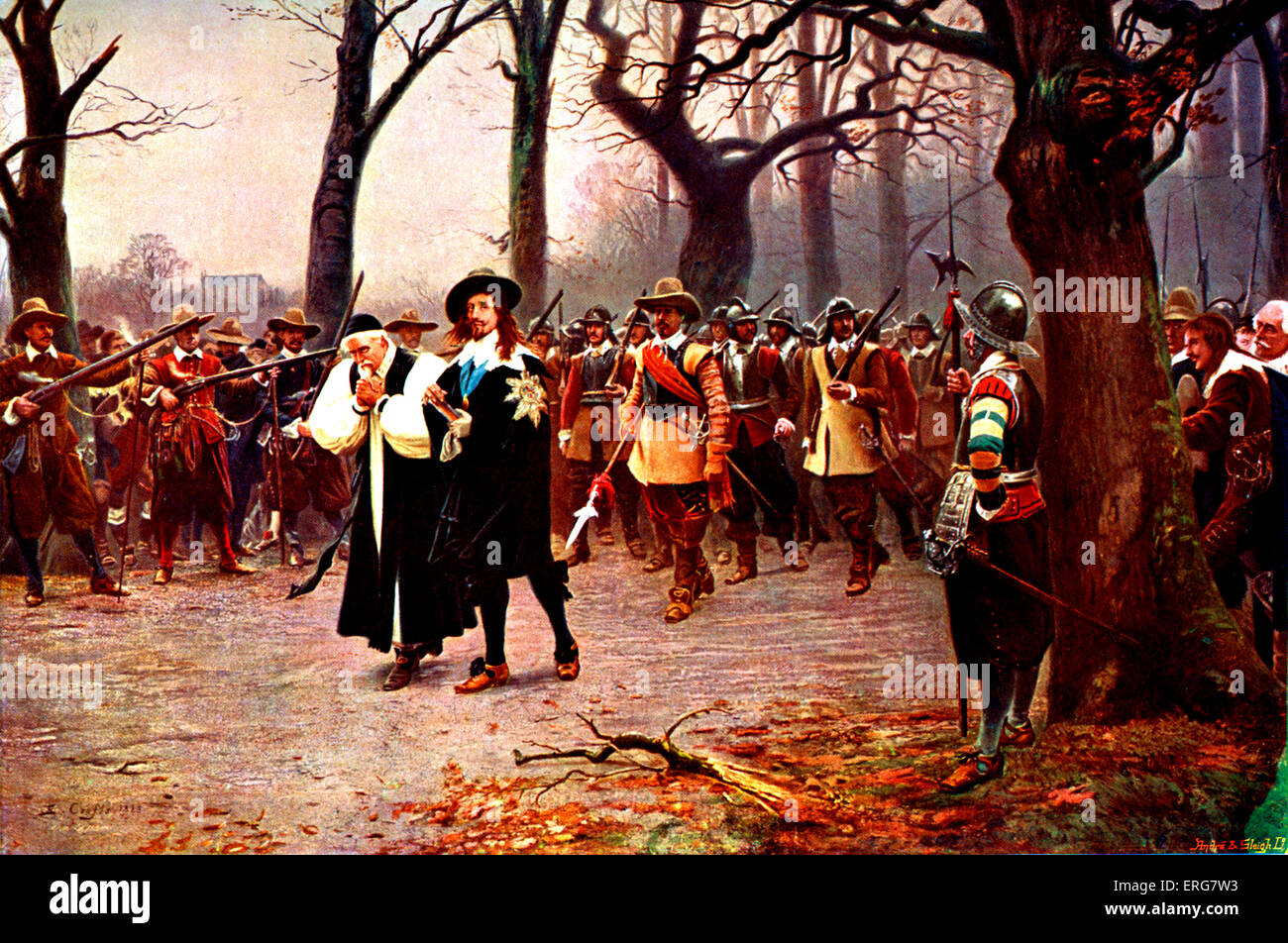 Charles I auf seinem Weg zum 30. Januar 1649 - Englischer Bürgerkrieg 1642 – 1651 ausgeführt werden, Stockfoto