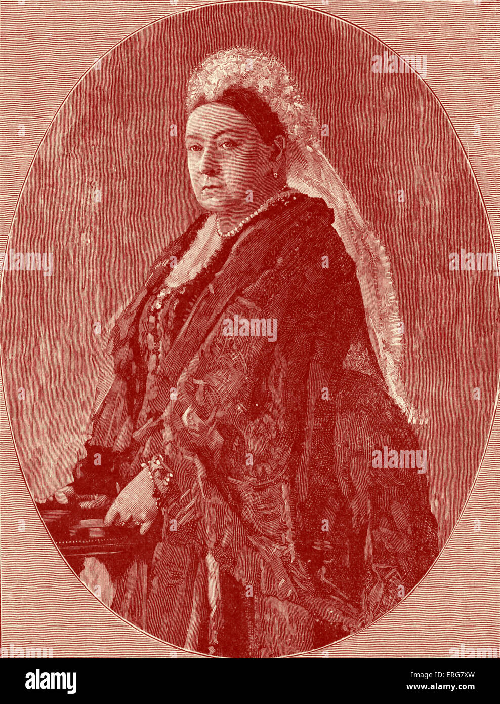 Queen Victoria - Porträt im Jahr des goldenen Jubiläums, 1887. Herrscher des Vereinigten Königreichs von Großbritannien und Irland von 20 Stockfoto