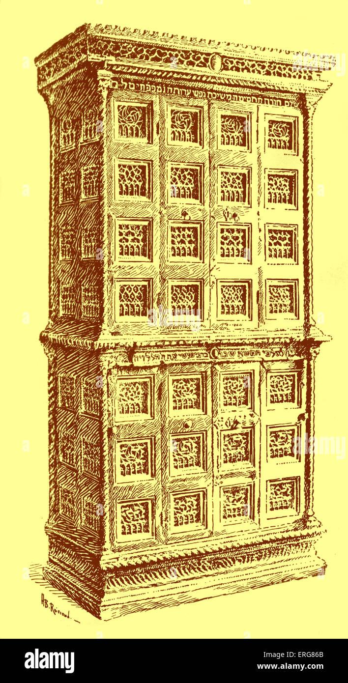 Arche des Gesetzes in der Synagoge in Modena, Italien c. 1505 Stockfoto