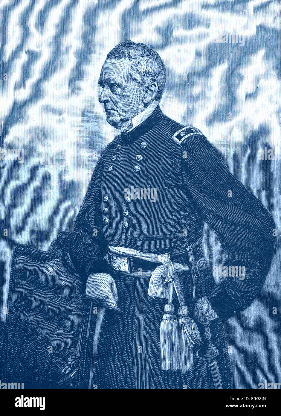 John Adams Dix - amerikanischer Bürgerkrieg. Unions-Armee Generalmajor, befohlen vom 2. Juni 1862 - 18. Juli 1863 Fort Monroe (Hampton, Virginia). Späteren Secretary Of The Treasury, US-Senator und der 24. Gouverneur von New York. 24. Juli 1798 – 21. April 1879. Stockfoto