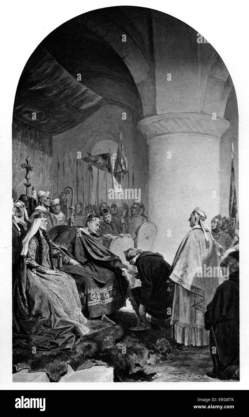 William ich Gewährung einer Charters für die Bürger von London, c. AD 1081. Aus Gemälde von J. Seymour Lucas.    William I von England Stockfoto