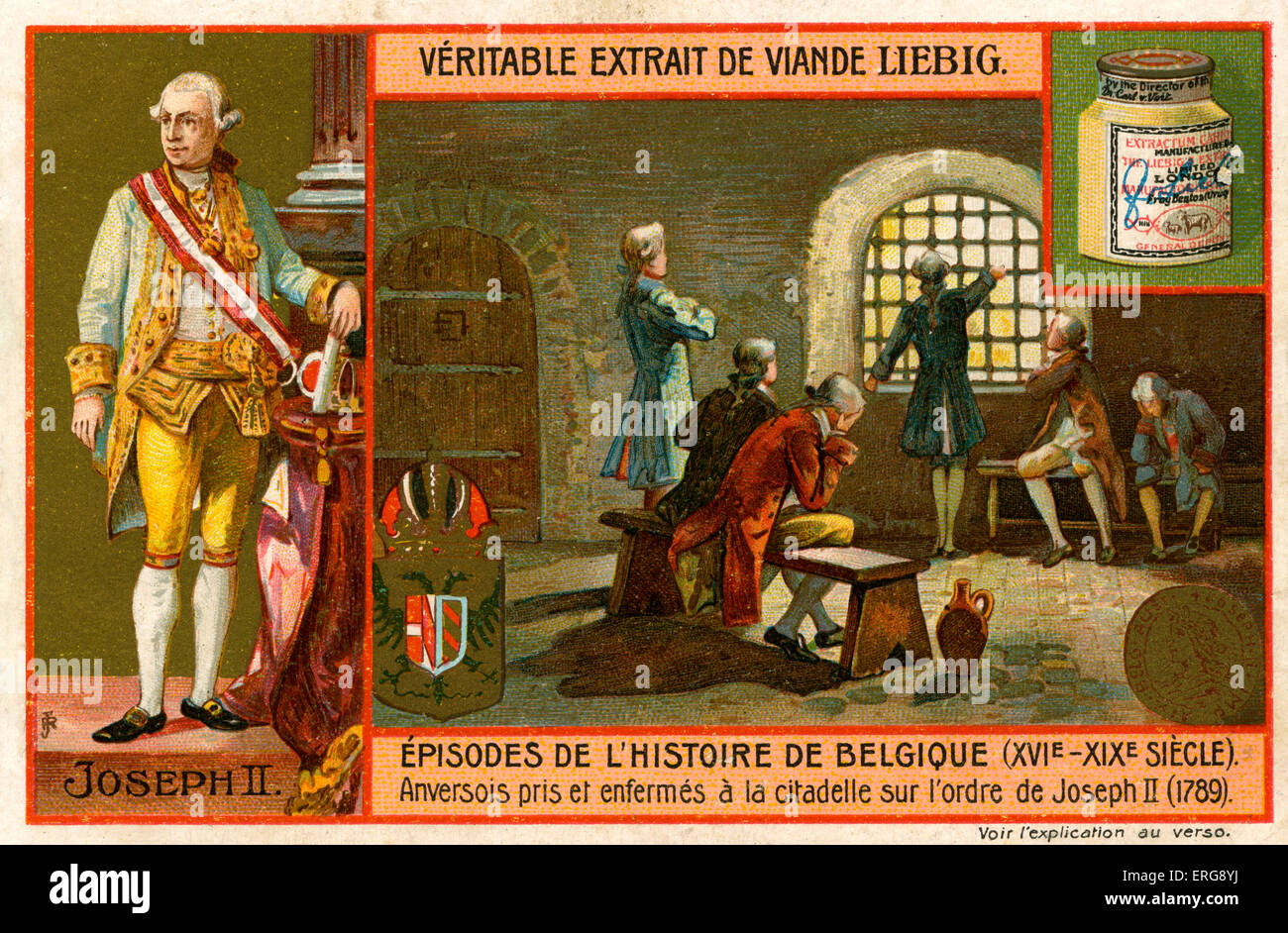 Antwerpen-Bürger inhaftiert in der Zitadelle von Antwerpen im Jahre 1789, nach dem Aufstand gegen die Habsburger-Kaiser Joseph II. (13 Stockfoto