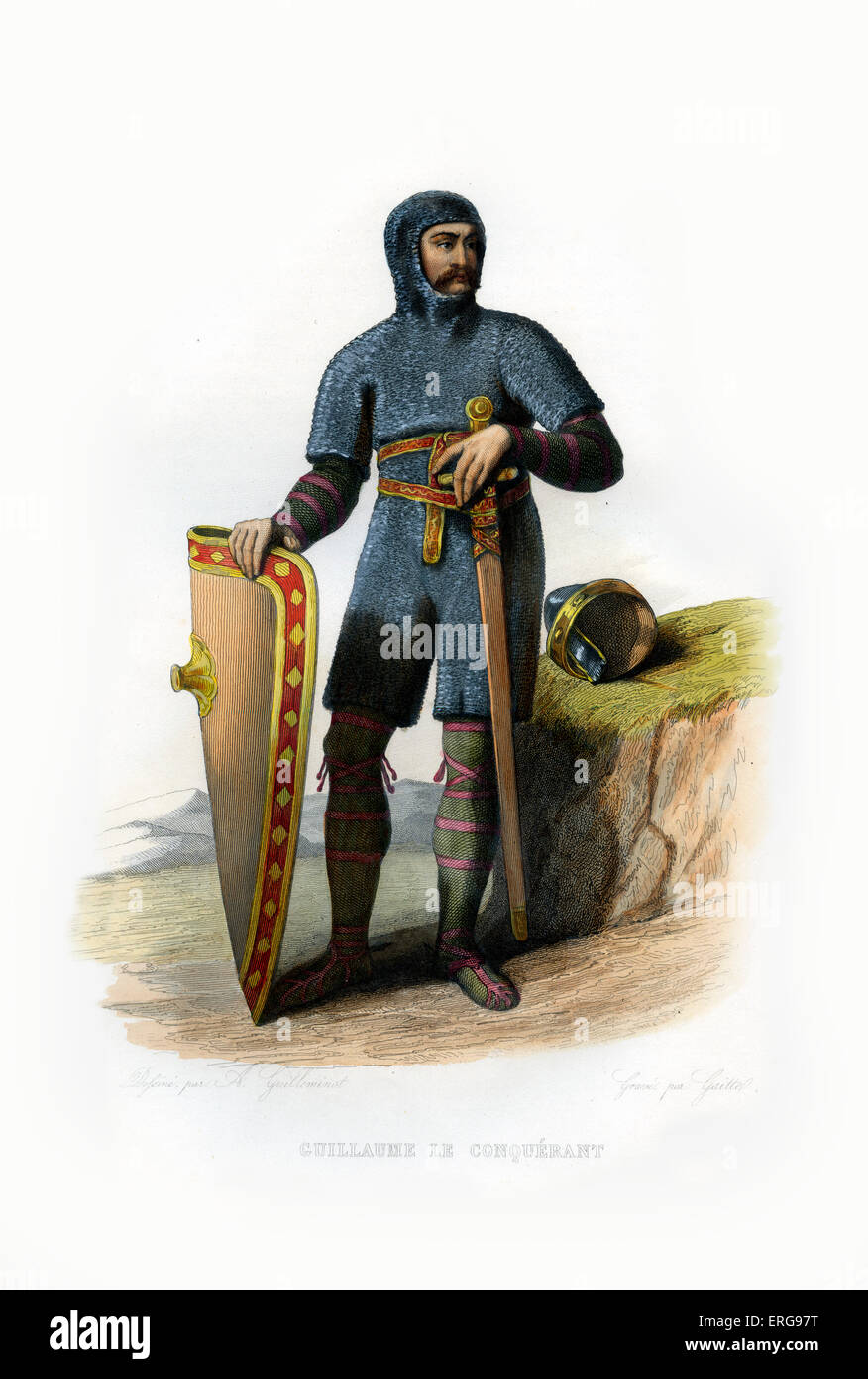 William I oder William der Eroberer (Guillaume le Conquérant). Dem ersten normannischen König von England von 1066 bis zu seinem Tod. Stockfoto