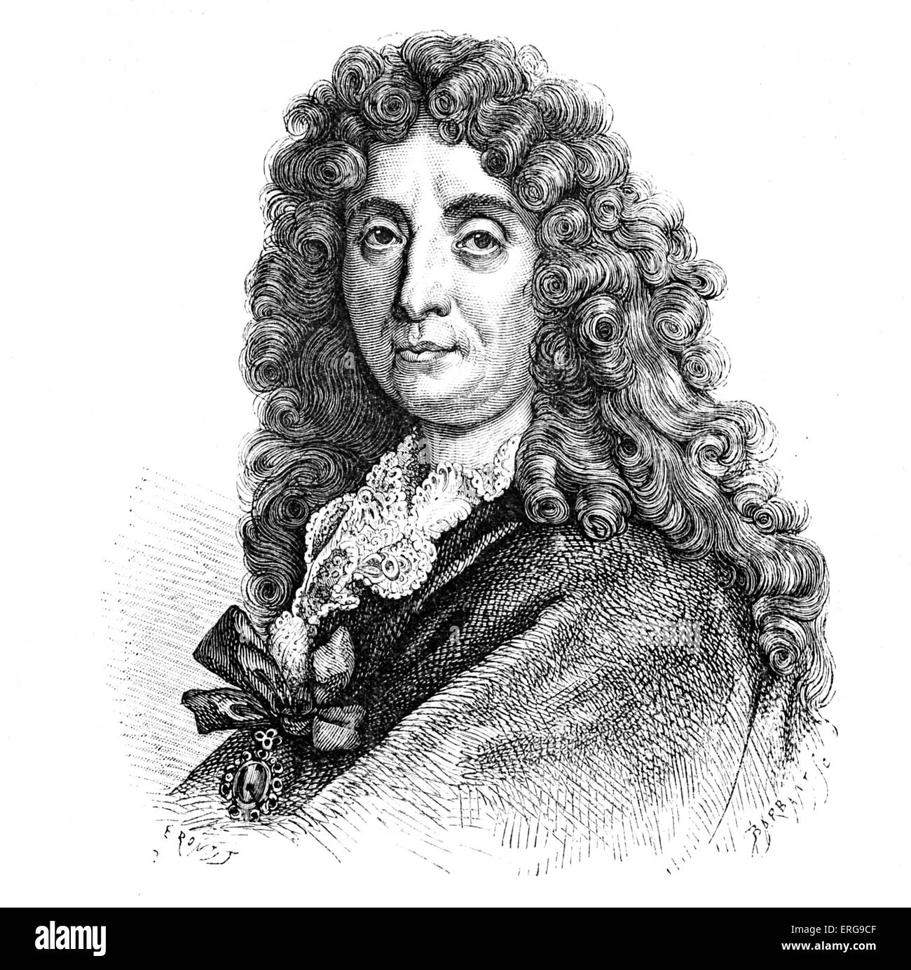 Charles Lebrun - Porträt. Französischer Maler und Kunsttheoretiker: 24. Februar 1619 – 22. Februar 1690. Stockfoto