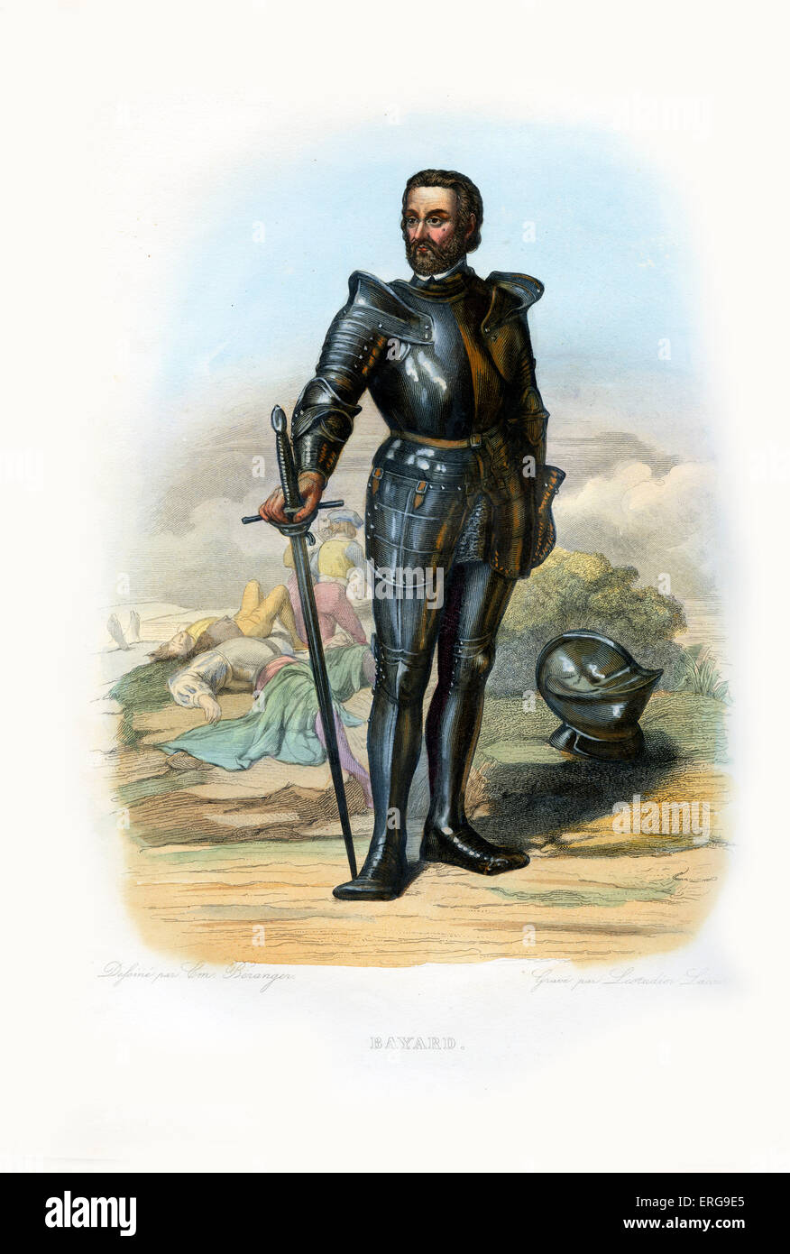 Pierre Terrail Le Vieux, Seigneur de Bayard. Dauphiné Edelmann und Ritter, die sich während der italienischen Kriege ausgezeichnet. Stockfoto
