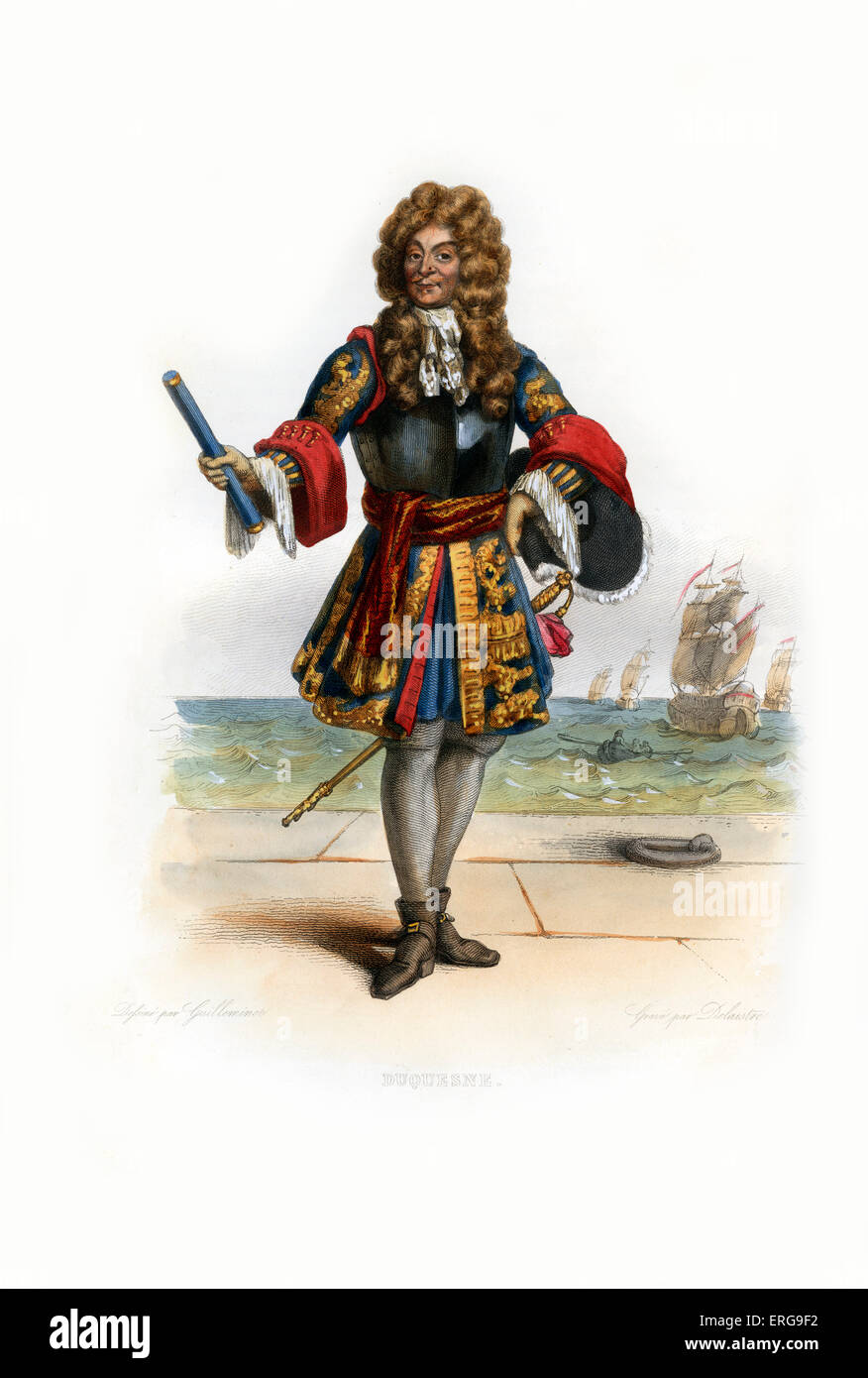 Abraham Duquesne, Marquis du Bouchet. Hugenotten und ein französischer Marineoffizier; diente auch als Admiral in der schwedischen Marine. Stockfoto