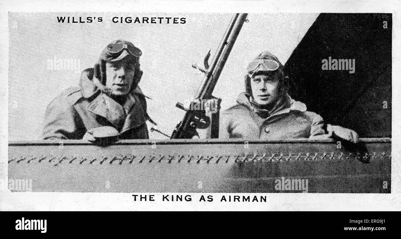 König George VI (dann Prinz Albert) dienen bei der Royal Naval Air Station, mit Wing-Commander-Sir Louis Greig, vor gehen nach Frankreich in ein Handley Page-Bomber, September 1918. Aus Festschrift Krönung Album, 1937. Stockfoto