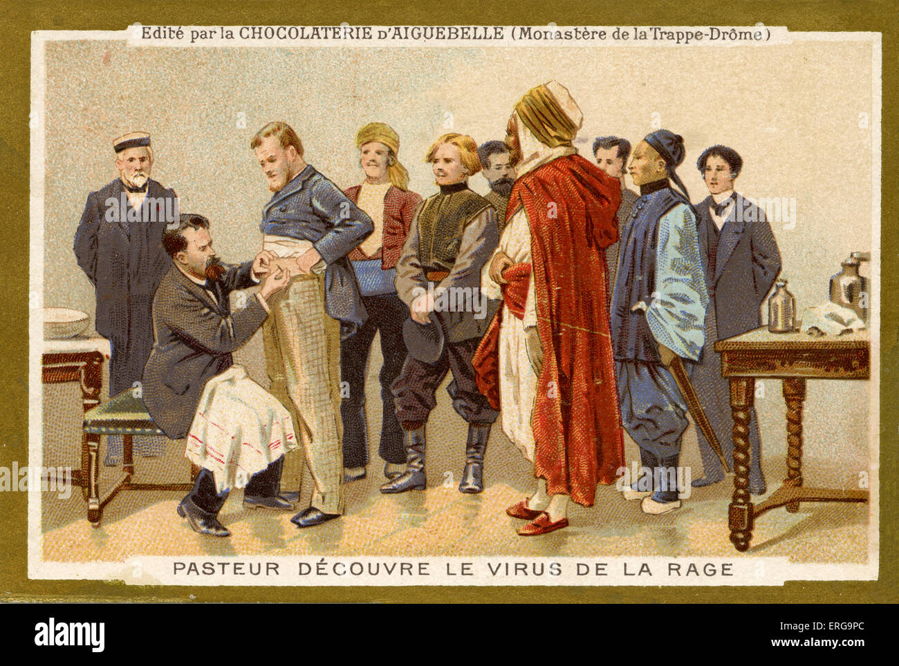 Louis Pasteur entdeckt das Tollwutvirus. Pasteurs Entwicklung der Tollwut-Impfstoff legte den Grundstein für die Herstellung von Stockfoto