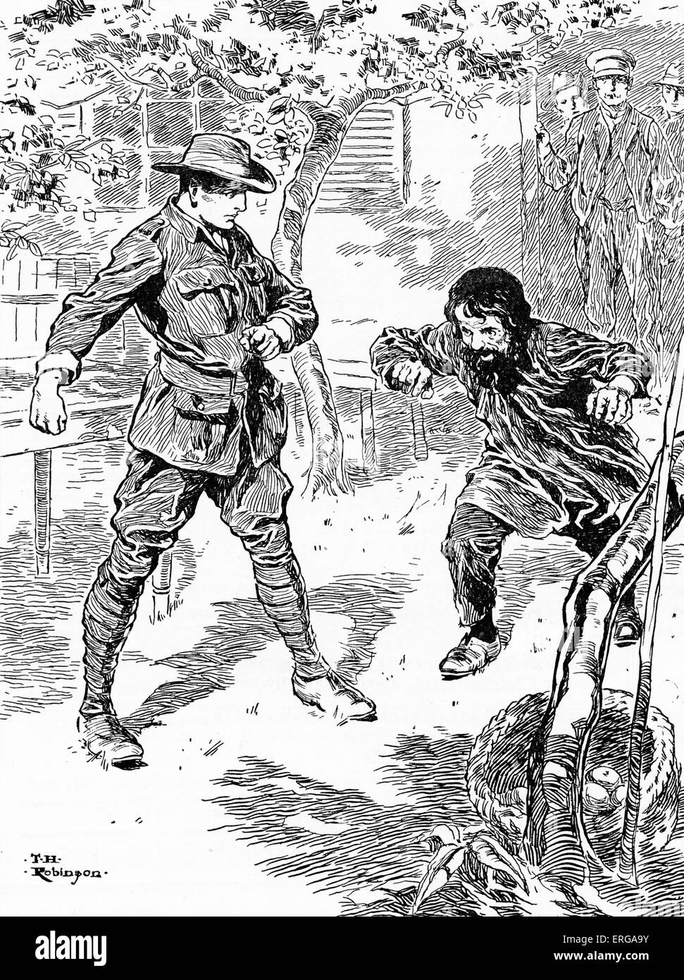 'Der Zwerg Angriffe' - set Illustration mit Haig an der Somme (ca. 1917), Kinder-und Jugendbuch im ersten Weltkrieg. Stockfoto