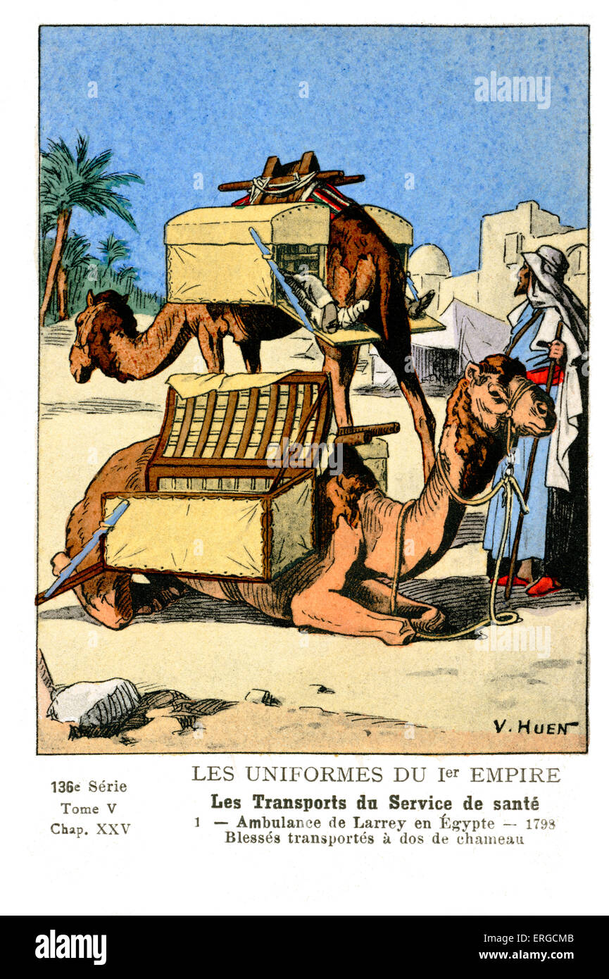 Larrey Ambulanz, Ägypten, 1793. Ein Krankenwagen von Napoleon Bonaparte Chefarzt, Dominique Jean Larrey entwickelt Stockfoto