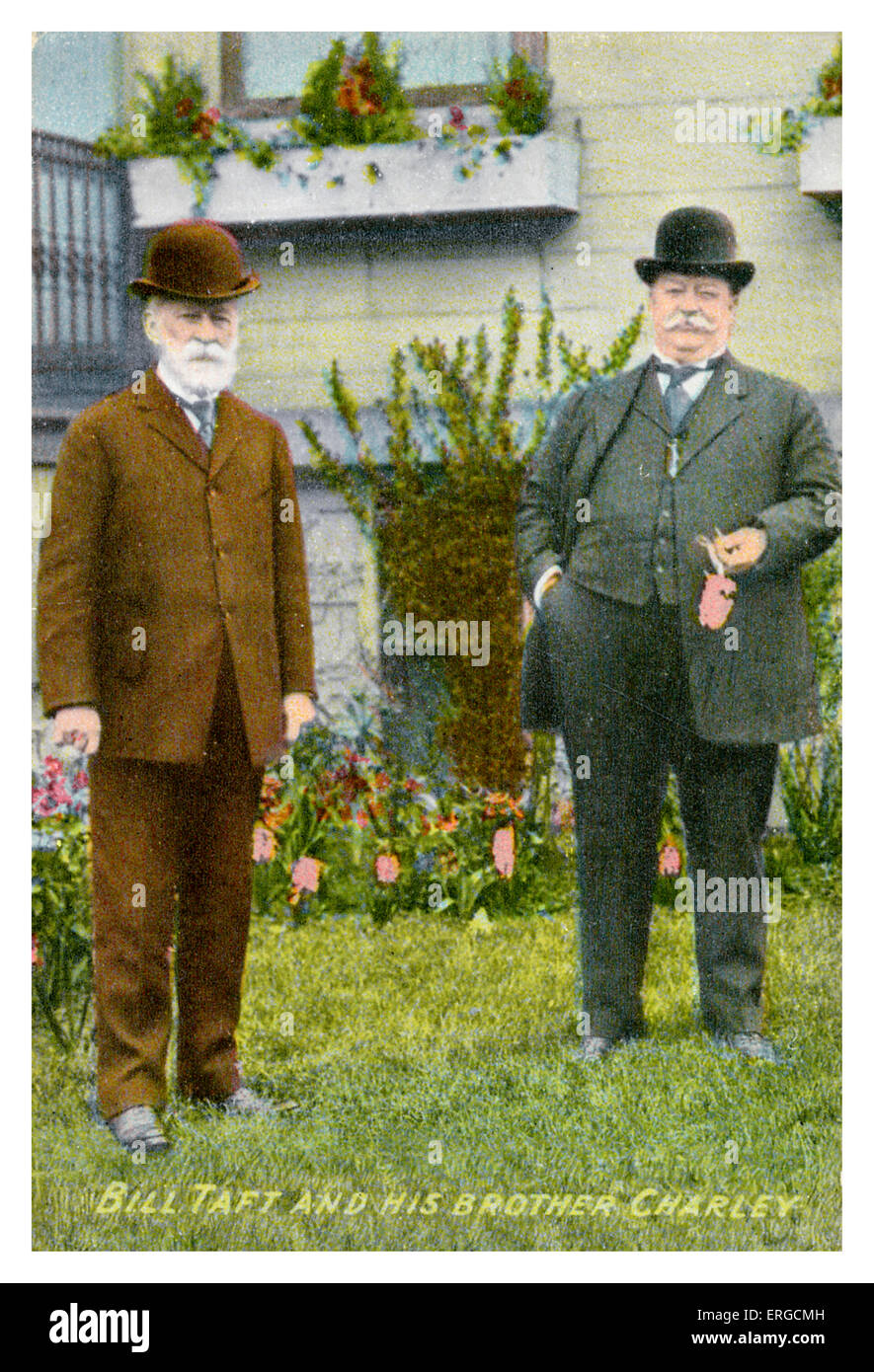 William Taft mit Bruder Charley - Porträt. WT (rechts): 27. Präsident und 10. Oberrichter der Vereinigten Staaten: 15 Stockfoto