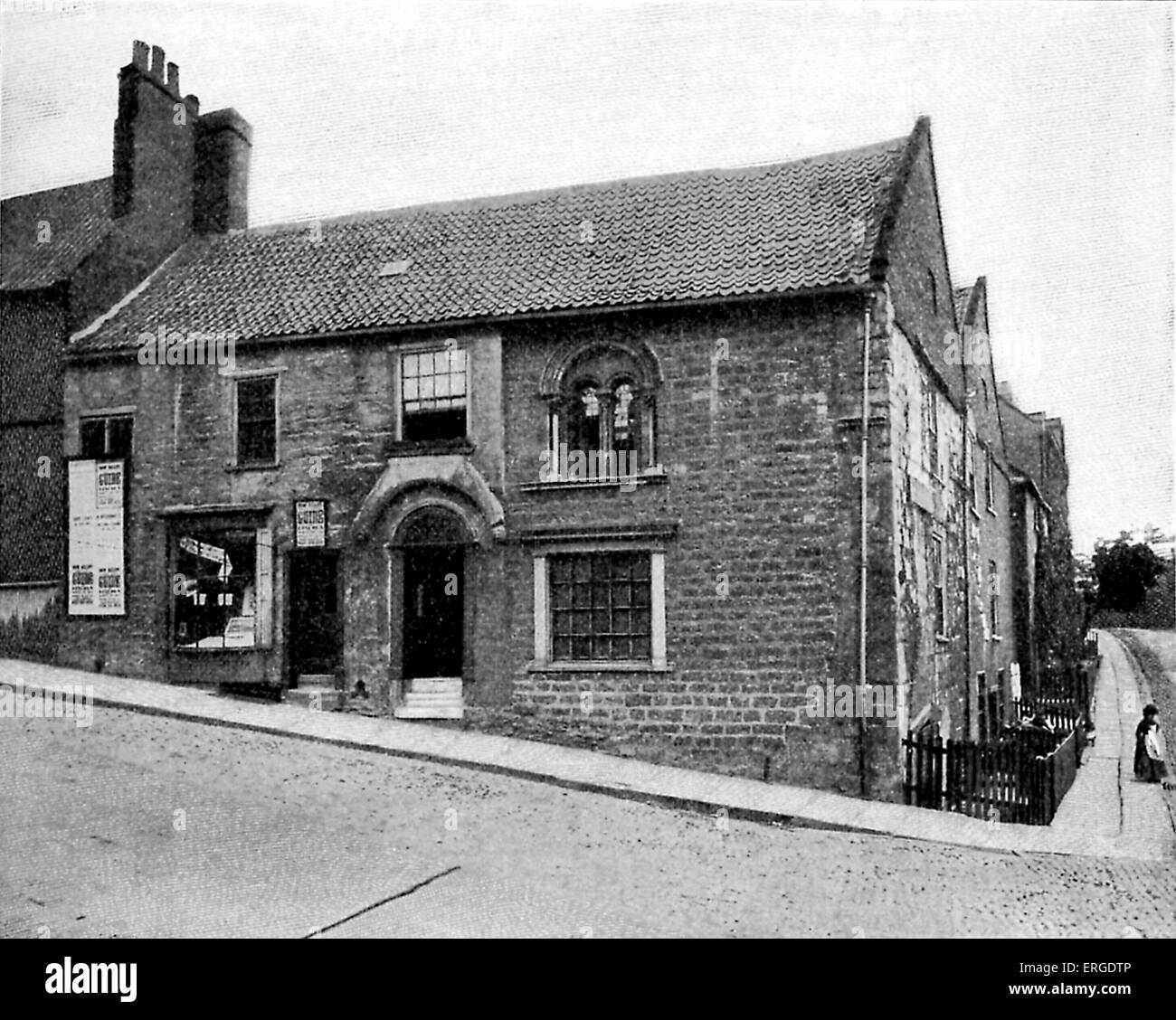 "Aarons Haus" in Lincoln, England. Haus, das gehörte zu Aaron, jüdischen Finanzier, c. 1125-1186. Geld für den Bau von geliehen Stockfoto