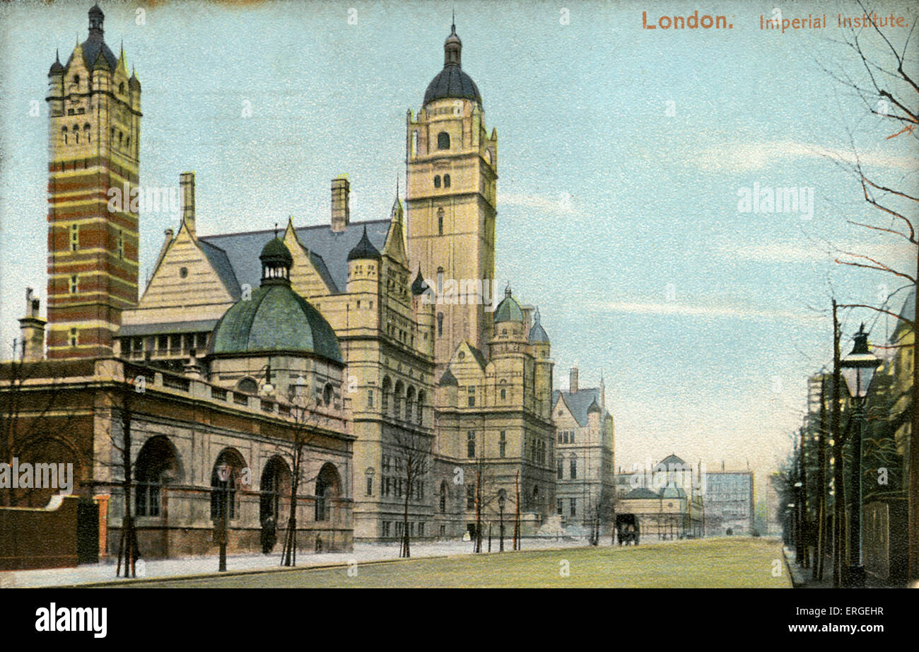Der Imperial Institute, South Kensington, London. C. 1905. Gegründet im Jahre 1887 als Folge der Kolonial- und indischen Ausstellung 1886 mit der Absicht produziert Forschung zugunsten des britischen Empire. Stockfoto