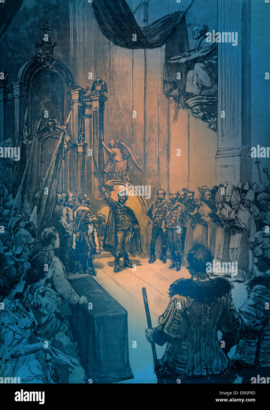 Franz Josef I Krönung zum König von Ungarn, 1866. Kaiser von Österreich